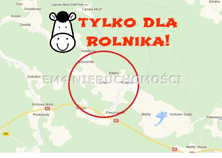 Działka rolna Załuki