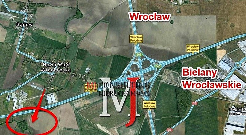 Działka inwestycyjna Nowa Wieś Wrocławska