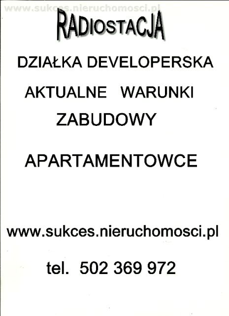 Działka inwestycyjna Łódź