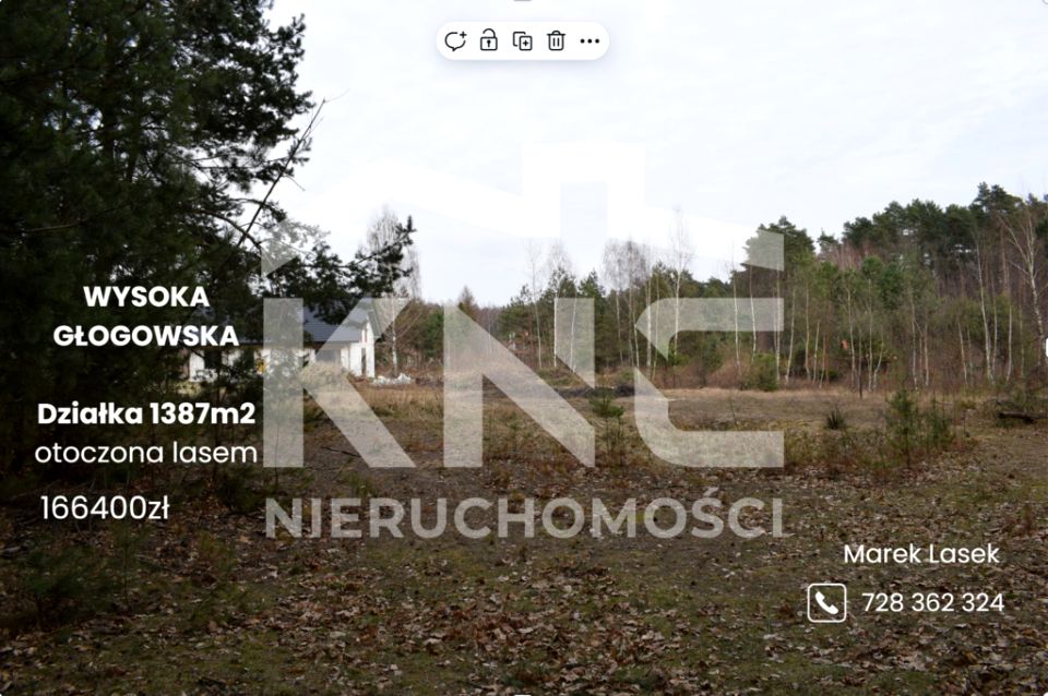 Działka WYSOKA GŁOGOWSKA