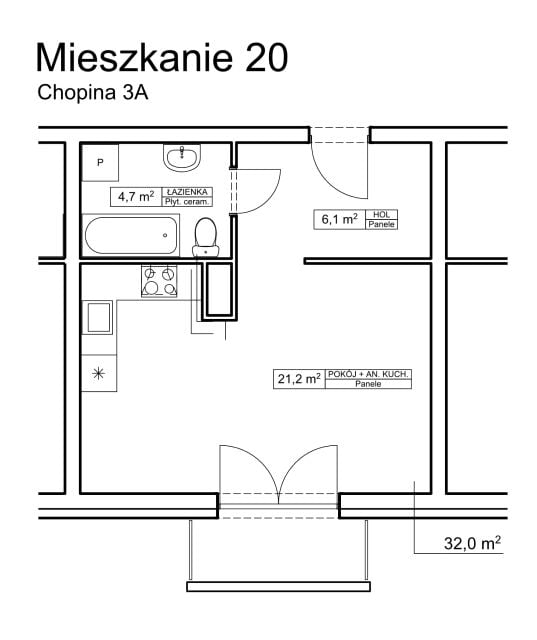 Mieszkanie Centrum, ul. Chopina 3