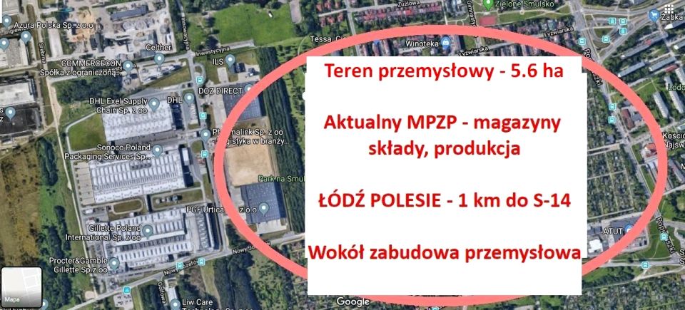 Działka przemysłowa Łódź