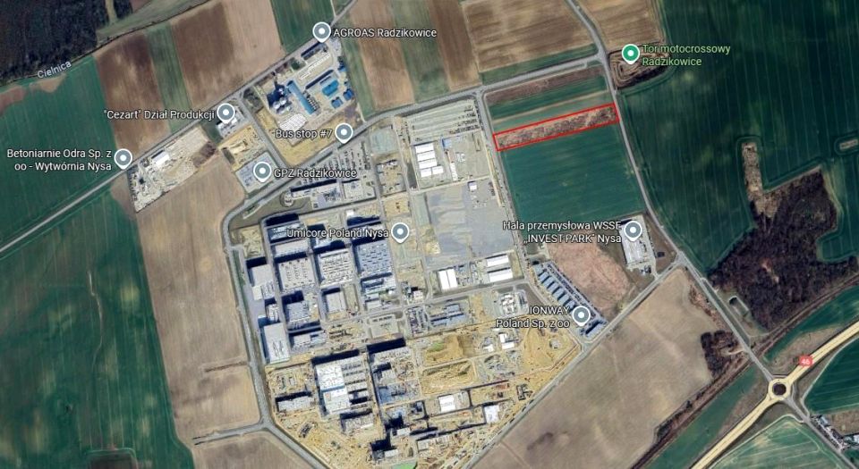 Działka inwestycyjna Nysa