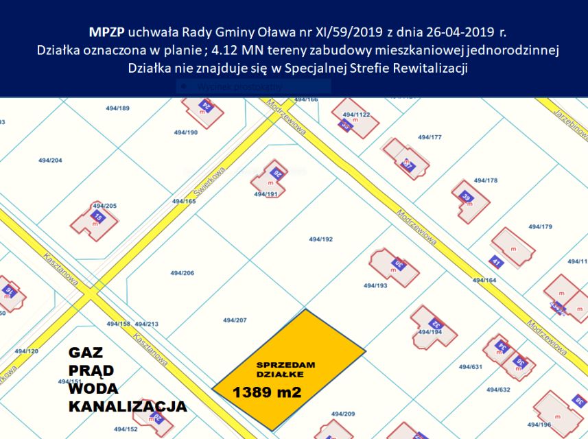 Działka budowlana Oława