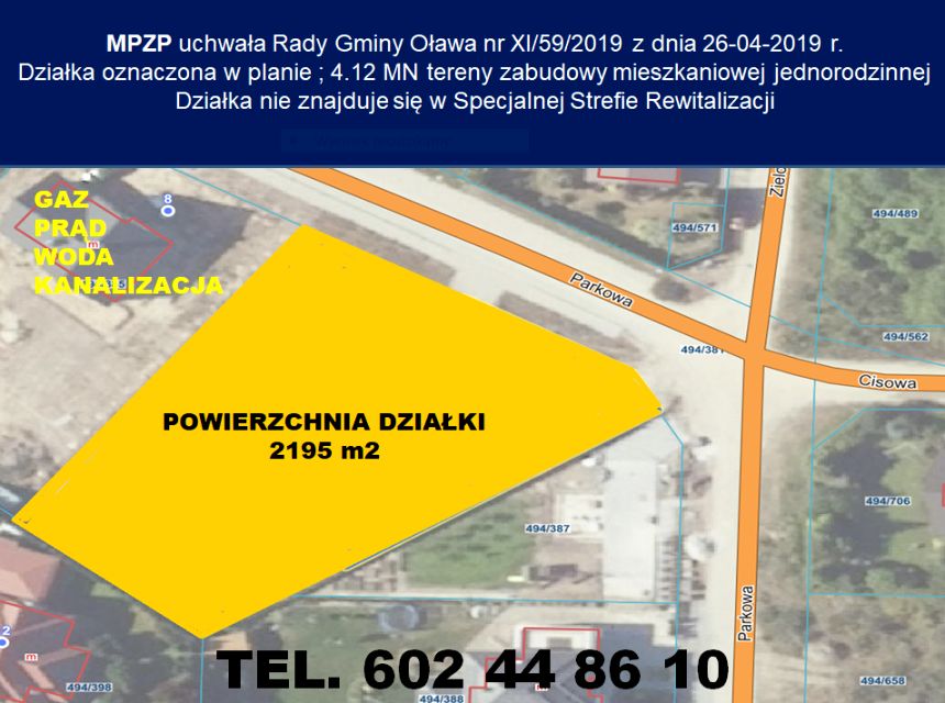 Działka budowlana Oława