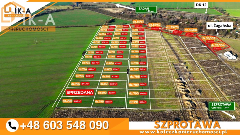 Działka budowlana Szprotawa sprzedam