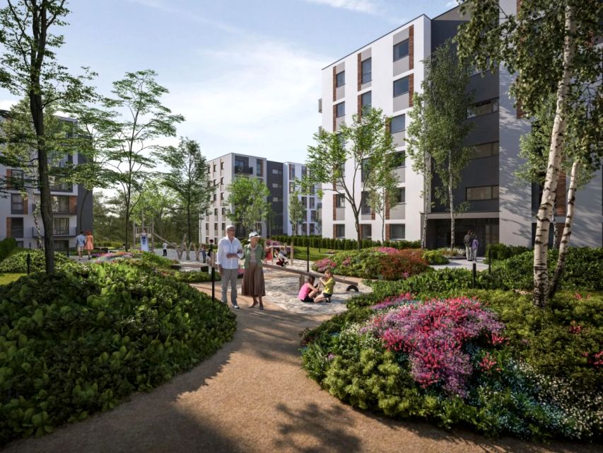 Mieszkanie blok mieszkalny przy lesie