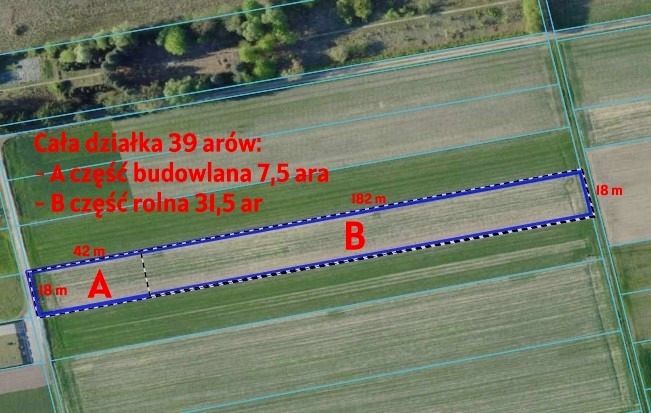 Działka budowlano-rolna Lisów