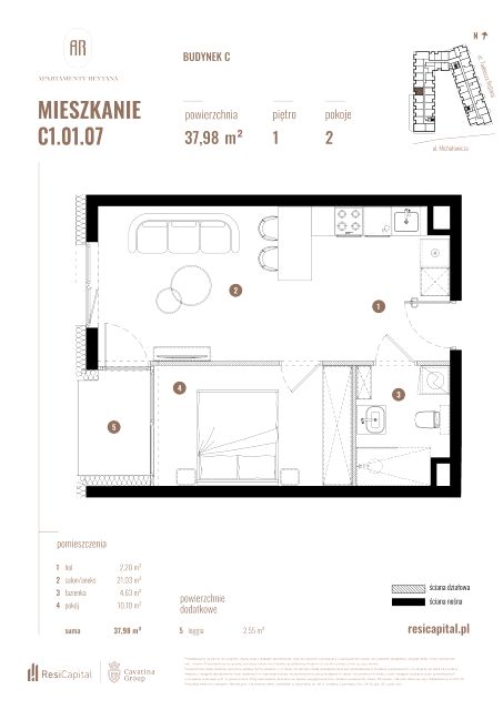 Mieszkanie Słoneczne, ul. Rejtana 3