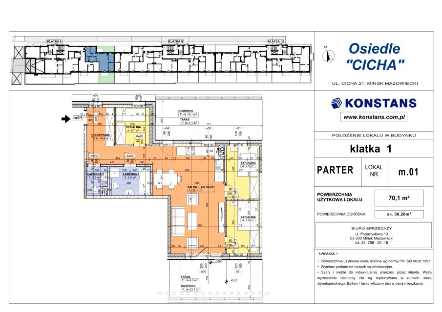 Mieszkanie Siennicka, ul. Cicha 21
