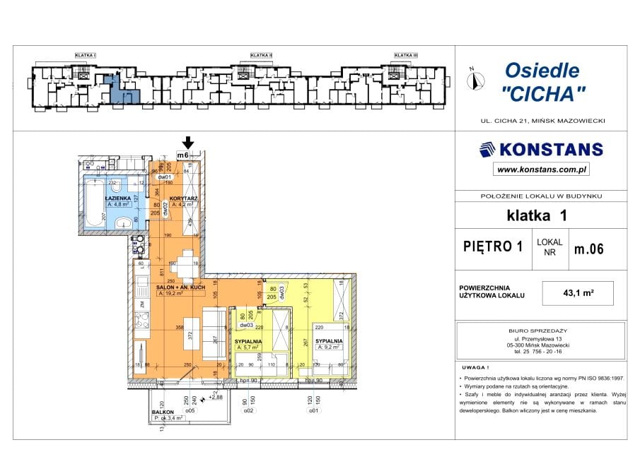Mieszkanie Siennicka, ul. Cicha 21