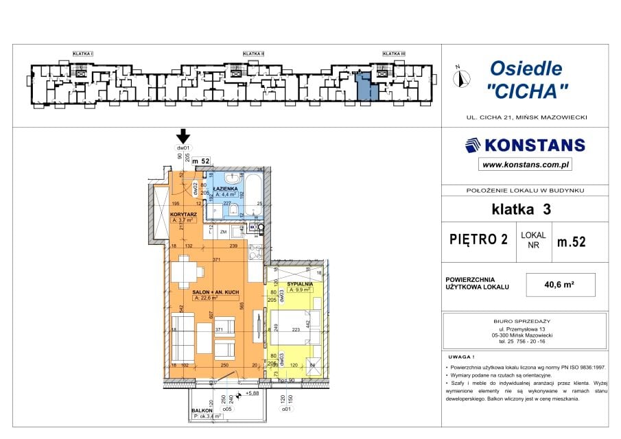 Mieszkanie Siennicka, ul. Cicha 21