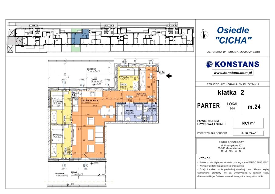 Mieszkanie Siennicka, ul. Cicha 21