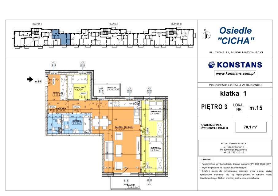 Mieszkanie Siennicka, ul. Cicha 21