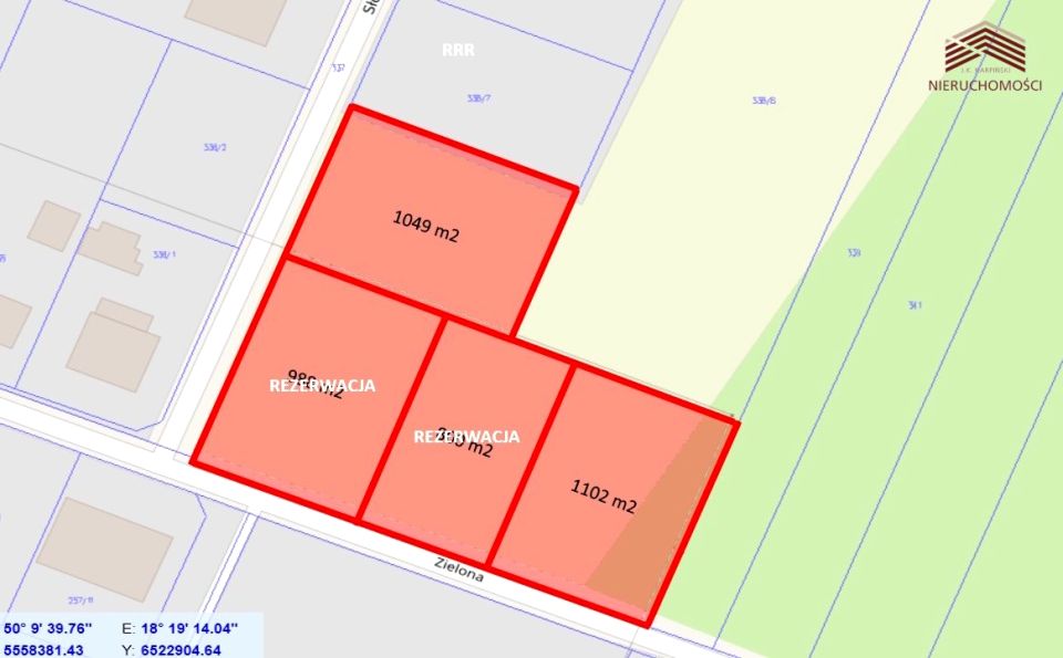 Działka budowlana Nędza sprzedam