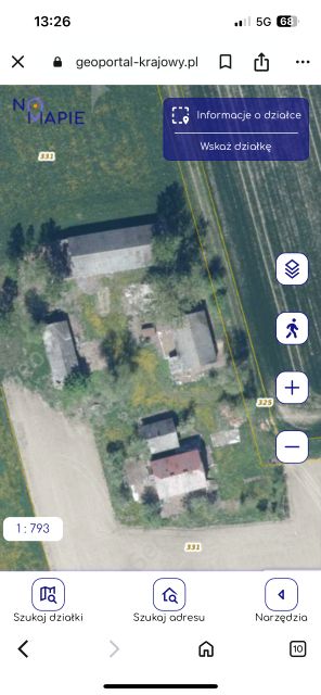 Działka rolna Ostrożany