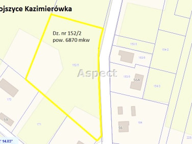 Działka inwestycyjna Kazimierówka