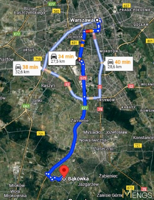 Działka inwestycyjna Bąkówka