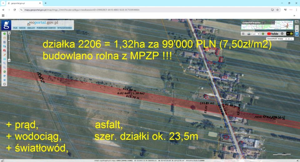 Pusta działka Złotniki