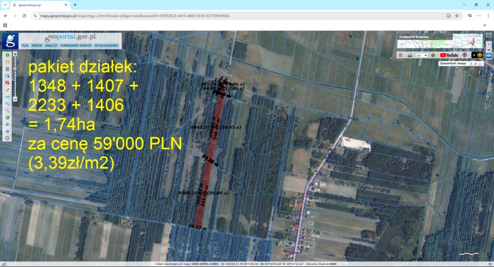 Zalesiona działka Złotniki