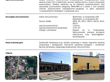 Działka inna Radomsko