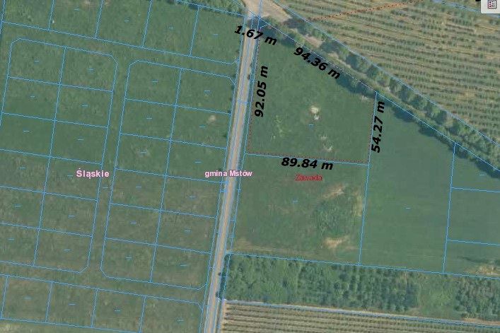 Działka usługowa Zawada