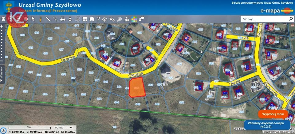 Działka budowlana Zawada