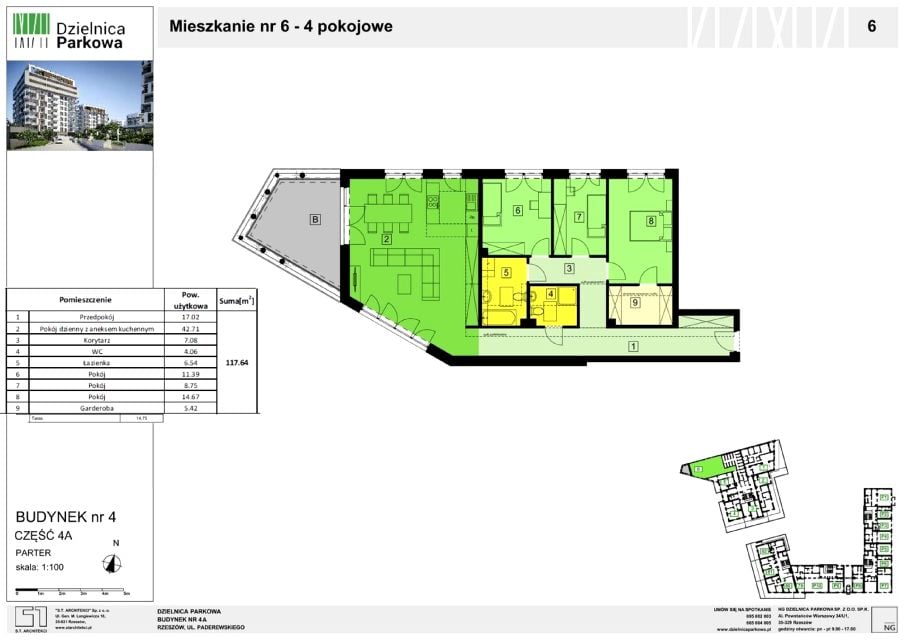 Mieszkanie Parkowa, ul. Ignacego Paderewskiego 51