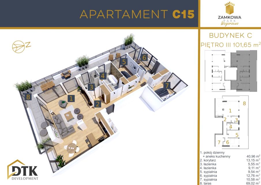 Mieszkanie apartamentowiec nad rzeką