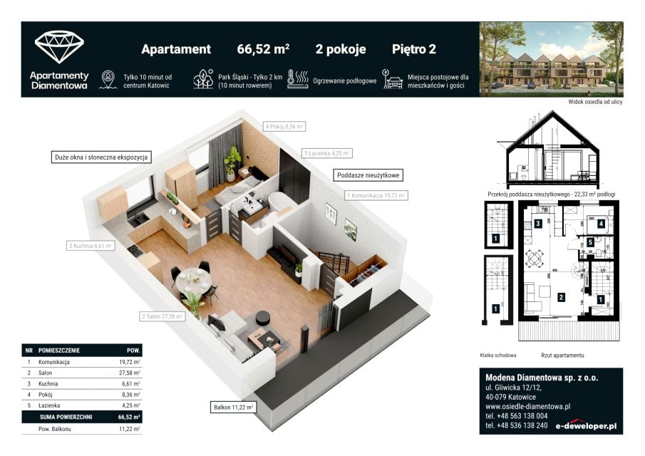 Mieszkanie Bytków, ul. Diamentowa