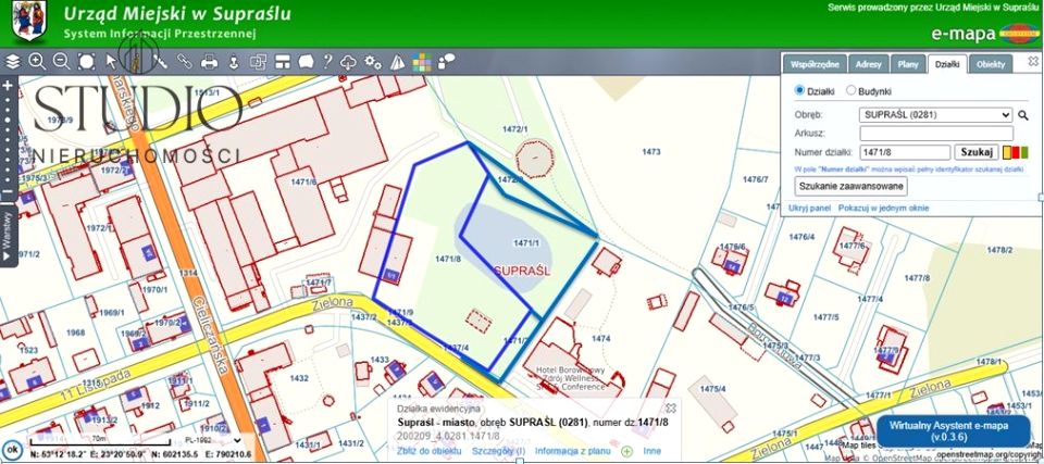 Zabudowana działka Supraśl