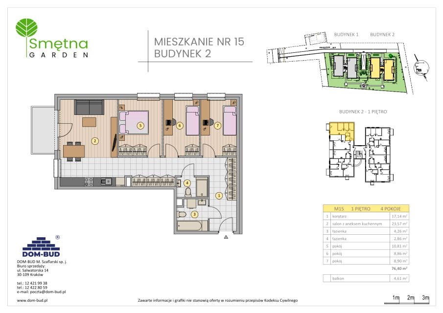 Mieszkanie Bronowice Wielkie, ul. Smętna 1E i 1F