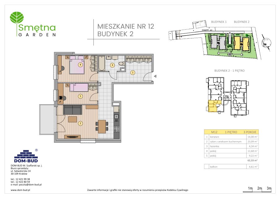 Mieszkanie Bronowice Wielkie, ul. Smętna 1E i 1F