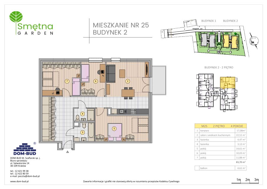 Mieszkanie Bronowice Wielkie, ul. Smętna 1E i 1F