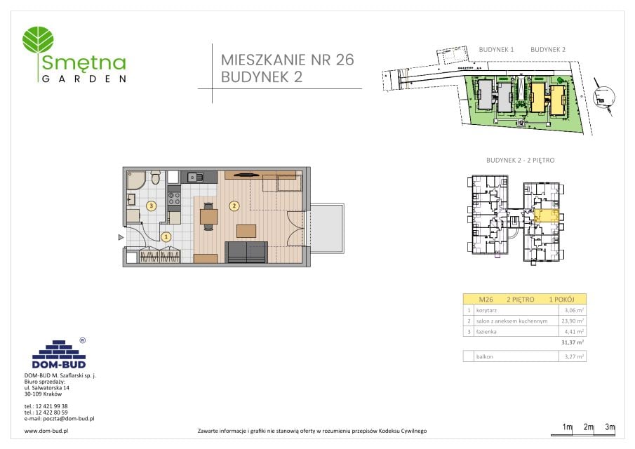 Mieszkanie Bronowice Wielkie, ul. Smętna 1E i 1F