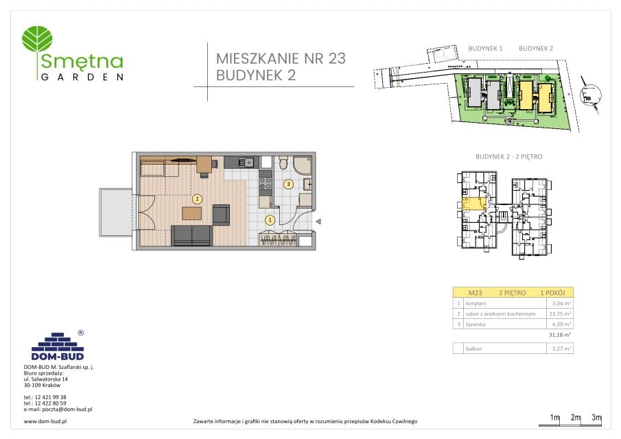 Mieszkanie Bronowice Wielkie, ul. Smętna 1E i 1F