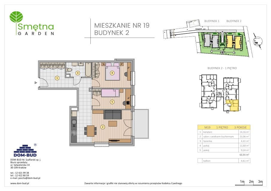 Mieszkanie Bronowice Wielkie, ul. Smętna 1E i 1F