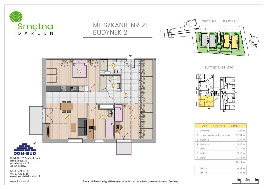 Mieszkanie Bronowice Wielkie, ul. Smętna 1E i 1F
