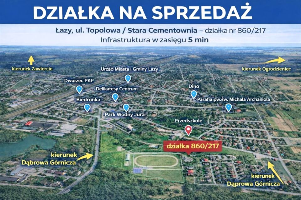 Pusta działka Łazy