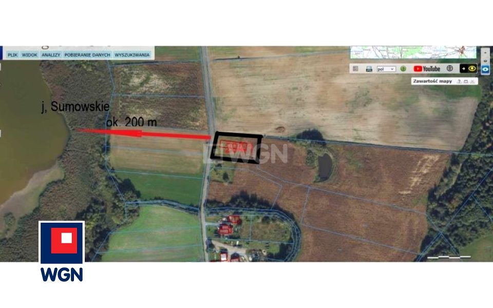 Działka budowlana Sumówko