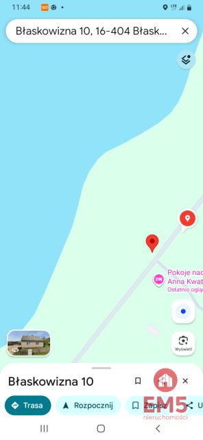 Działka rekreacyjna Błaskowizna sprzedam