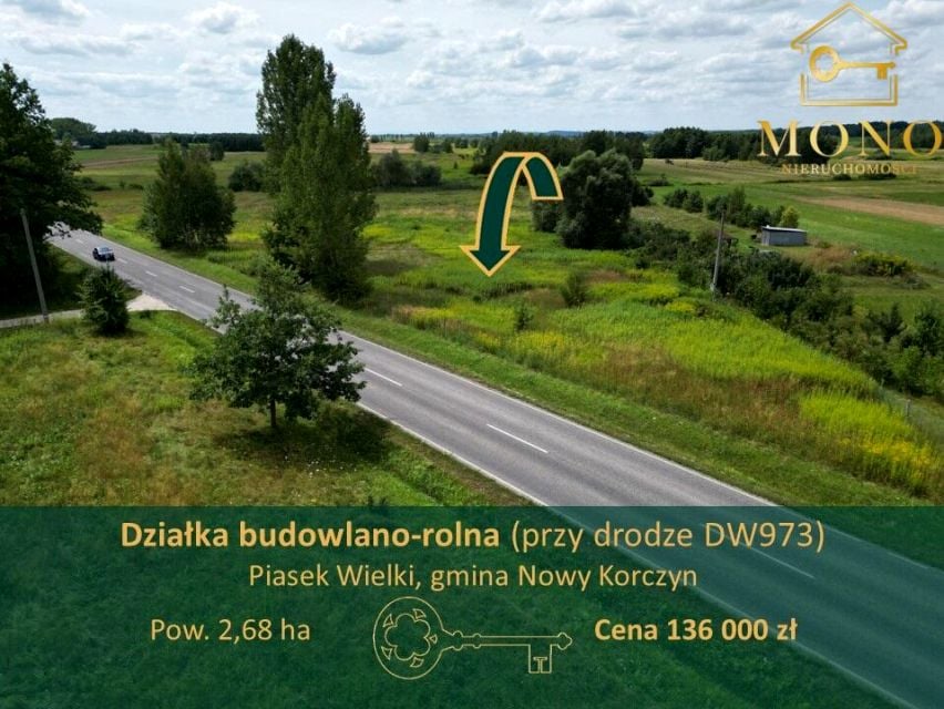 Działka budowlano-rolna Piasek Wielki