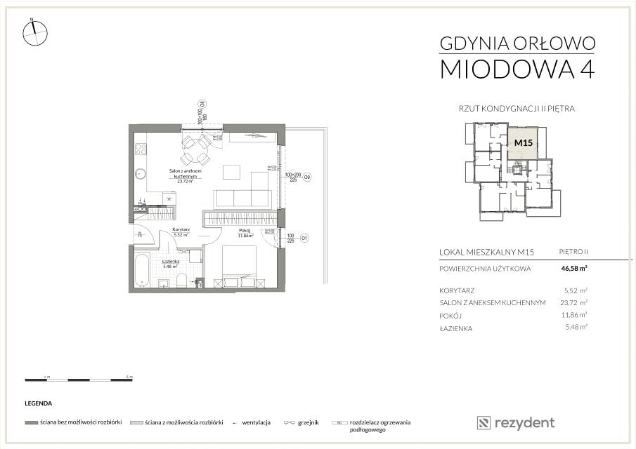 Mieszkanie Orłowo, ul. Miodowa 4
