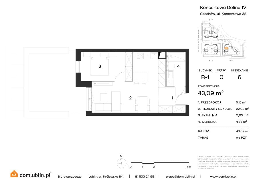 Mieszkanie Czechów Północny, ul. Koncertowa