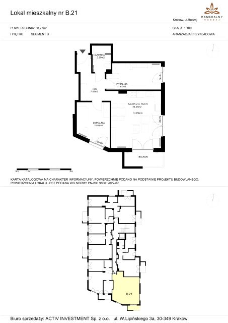 Mieszkanie na sprzedaż, 3 pokoje, 59 m², Ruczaj Kraków