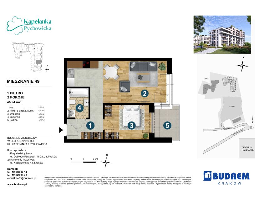 Mieszkanie Zakrzówek, ul. Pychowicka 3, 3a, 3b, 3c
