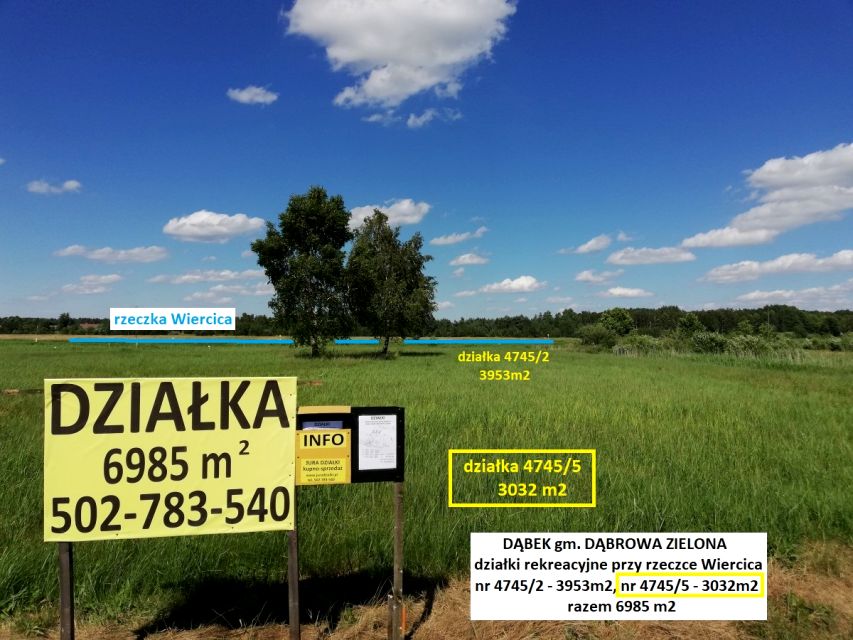 Działka rekreacyjna Dąbek
