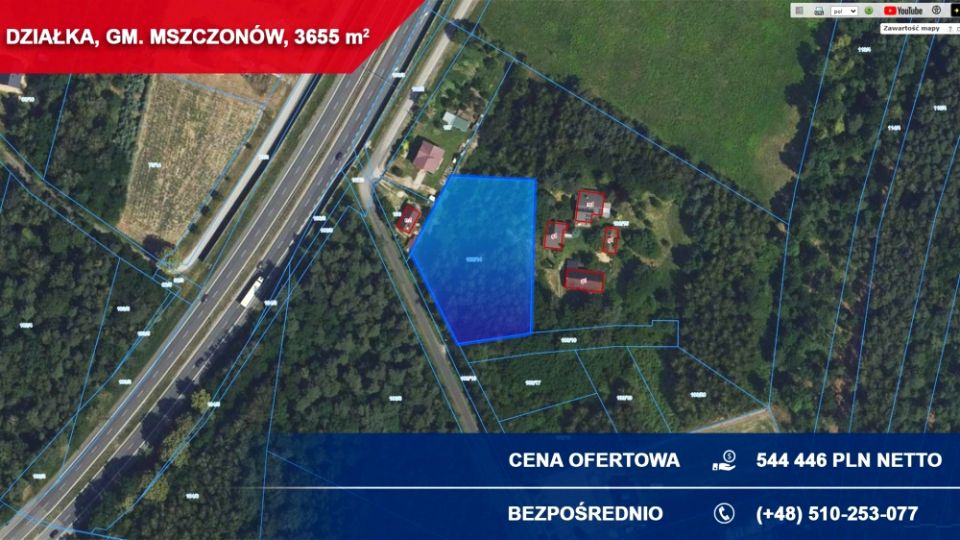 Działka usługowa Adamowice