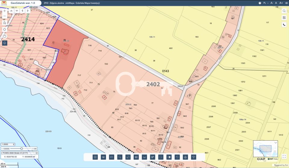 Działka usługowa Gdańsk