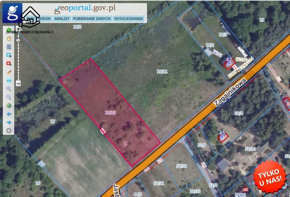 Działka budowlana Okuninka